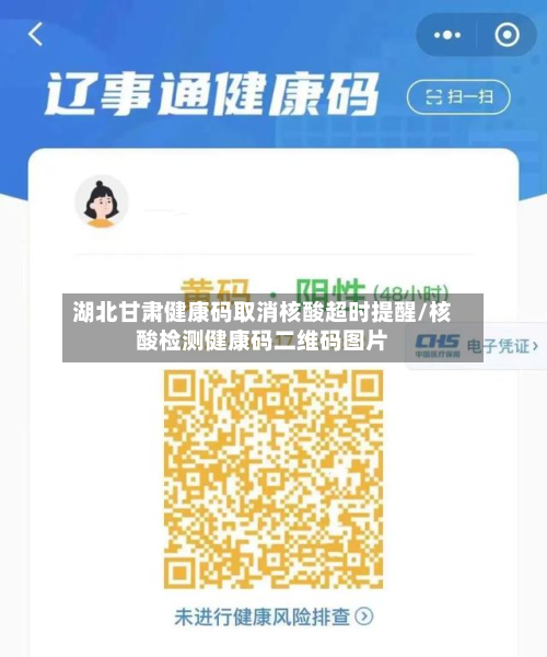 湖北甘肃健康码取消核酸超时提醒/核酸检测健康码二维码图片