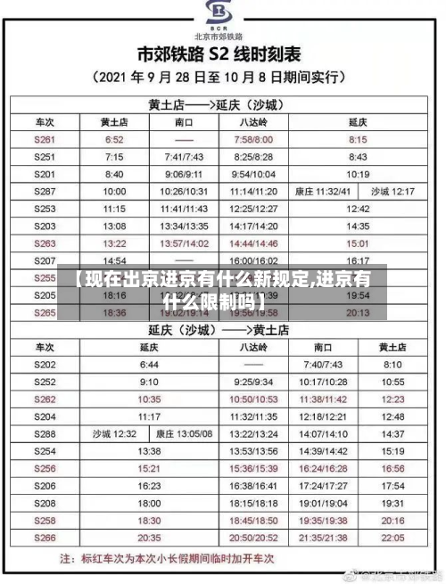 【现在出京进京有什么新规定,进京有什么限制吗】-第2张图片