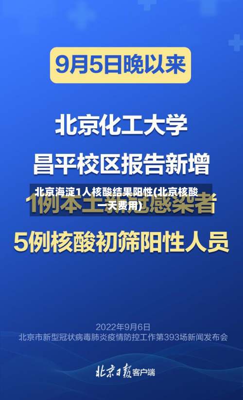 北京海淀1人核酸结果阳性(北京核酸一天费用)