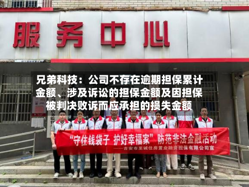 兄弟科技：公司不存在逾期担保累计金额	、涉及诉讼的担保金额及因担保被判决败诉而应承担的损失金额-第1张图片