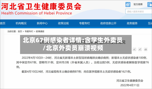 北京67例感染者详情:含学生外卖员/北京外卖员崩溃视频
