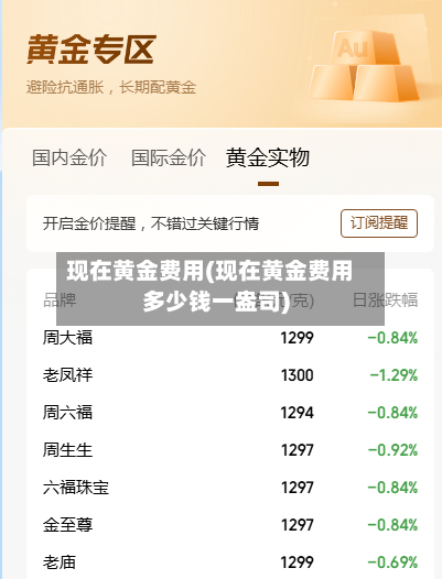 现在黄金费用(现在黄金费用多少钱一盎司)-第2张图片