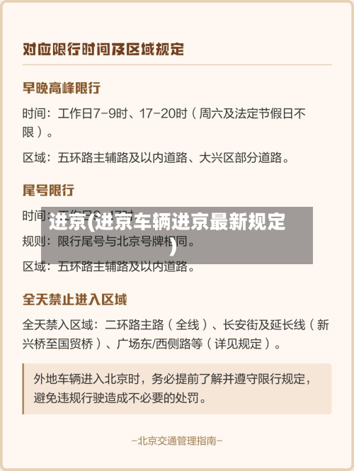 进京(进京车辆进京最新规定)-第3张图片