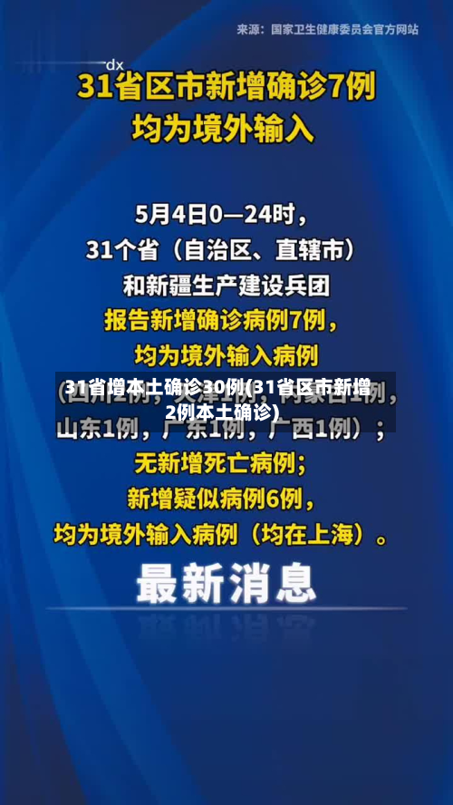 31省增本土确诊30例(31省区市新增2例本土确诊)-第2张图片