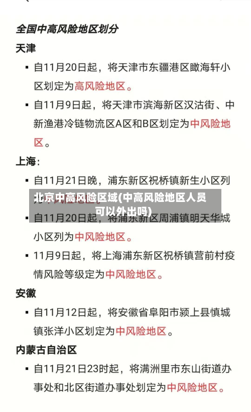 北京中高风险区域(中高风险地区人员可以外出吗)-第2张图片