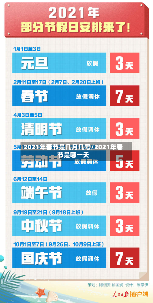 2021年春节是几月几号/2021年春节是哪一天