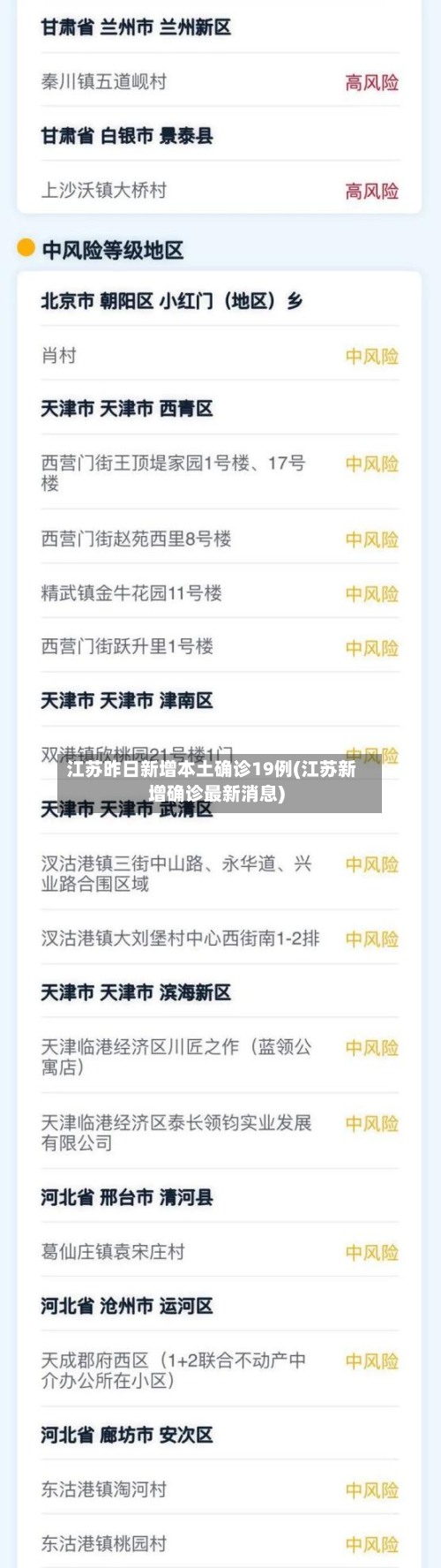 江苏昨日新增本土确诊19例(江苏新增确诊最新消息)-第2张图片