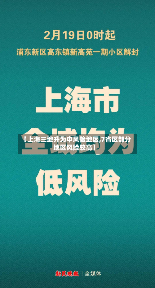 【上海三地升为中风险地区,7省区部分地区风险较高】-第2张图片