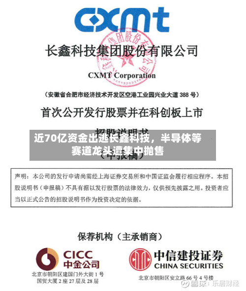近70亿资金出逃长鑫科技，半导体等赛道龙头遭集中抛售