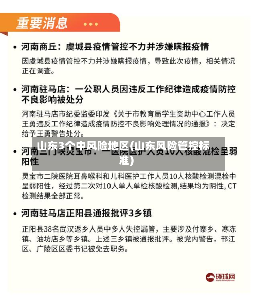 山东3个中风险地区(山东风险管控标准)