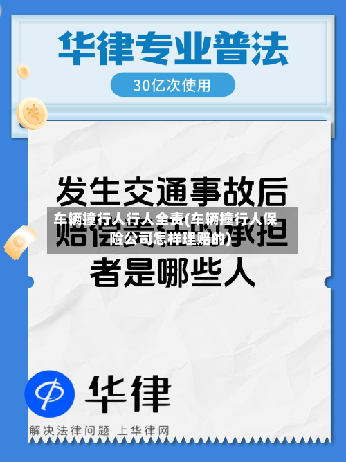车辆撞行人行人全责(车辆撞行人保险公司怎样理赔的)