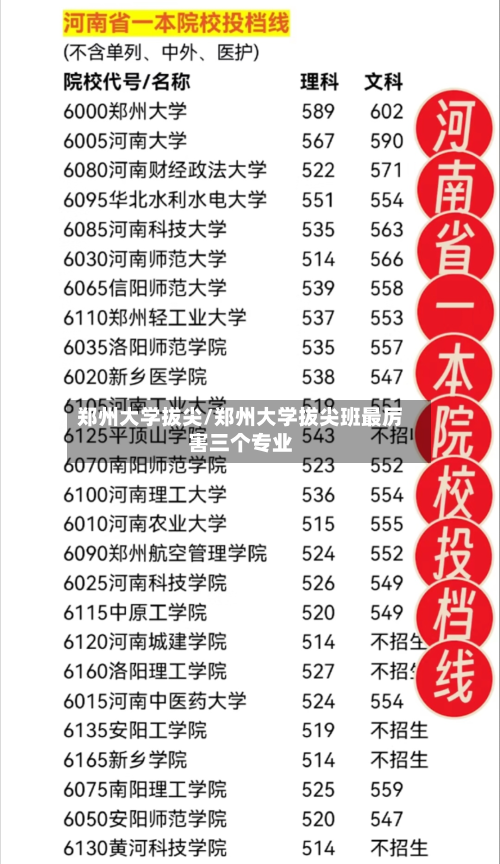 郑州大学拔尖/郑州大学拔尖班最厉害三个专业-第3张图片