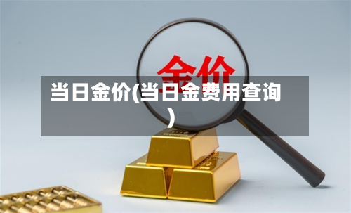 当日金价(当日金费用查询)