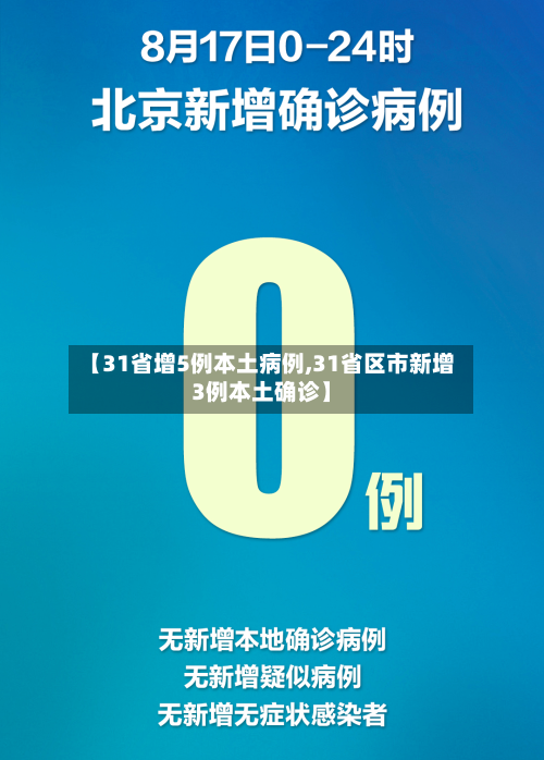 【31省增5例本土病例,31省区市新增3例本土确诊】