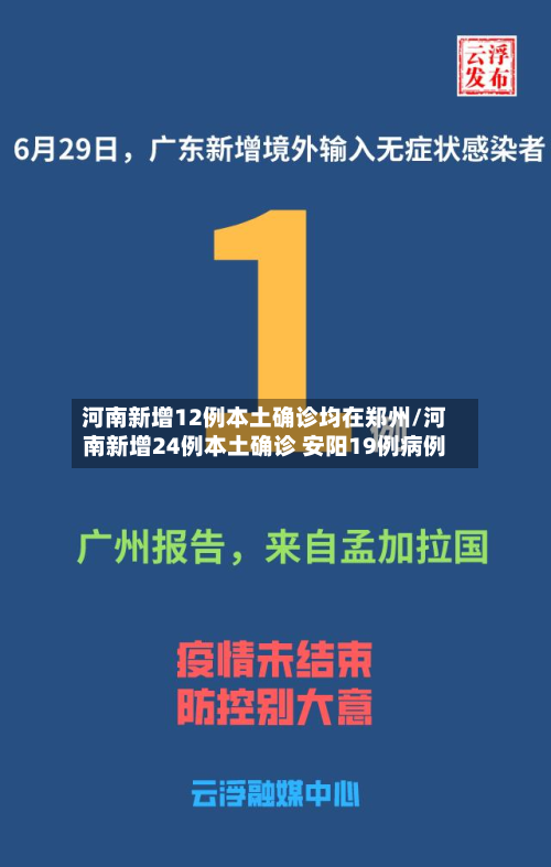 河南新增12例本土确诊均在郑州/河南新增24例本土确诊 安阳19例病例