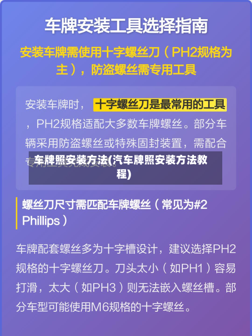 车牌照安装方法(汽车牌照安装方法教程)-第3张图片