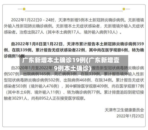 广东新增本土确诊19例(广东新增壹9例本土确诊)-第2张图片