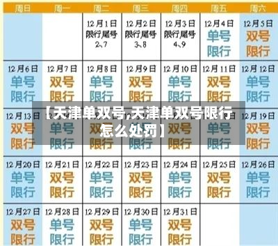 【天津单双号,天津单双号限行怎么处罚】