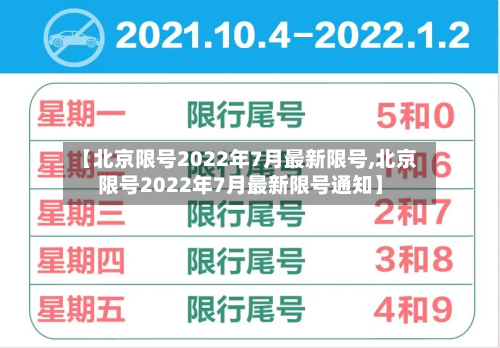 【北京限号2022年7月最新限号,北京限号2022年7月最新限号通知】-第2张图片