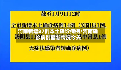 河南新增87例本土确诊病例/河南确诊病例最新情况今天-第2张图片